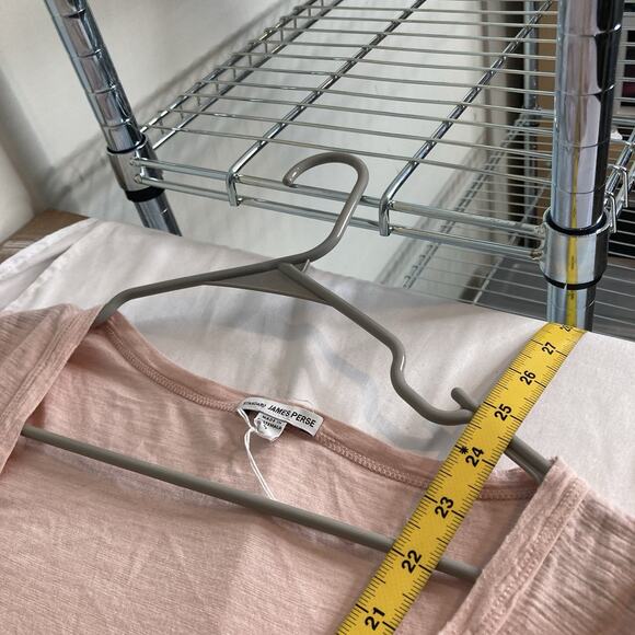 James Perse Women's Pink Scoop Neck Short Sleeve Cotton Top Size 4/XL Basics - Picture 3 of 11